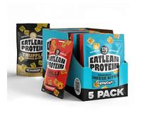 Eatlean Protein Cheese Bites Variety Pack - Baked Cheese Crisp Snacks, 12g Protein, 83 Calories, Low Carb & Keto Friendly, Vegetarian, 20g Bags, 5 Pack Mixed Flavour Gym & Lunchbox Snack
