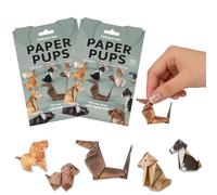 EatnMgan 2PCS DIY Paper Dogs Kit,50 Sheets Cute Origami Dogs,3D Handmade,Fun Creative Art Project,Origami Paper Activity for Kids & Adults, Desk Decor and Gift for Pet Lovers