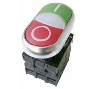 Eaton 216509 Double Push Button 1 Contact + 1 Opener LED 85-264 V AC, Screw Connection