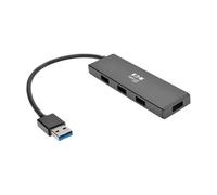 Eaton 4-Port Portable Ultra Slim USB 3.0 Hub, Super Speed 5 Gigabit Per Second Data Transfer, Built In USB 3.0 Cable, Up to 1.5A Charging (U360-004-SLIM)