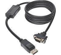 Eaton DisplayPort to VGA Active Cable Adapter, DP 1.2 with Latches, DP to HD15 (M/M), DP2VGA, 1080p, Black, 6 Feet / 1.83 Meters (P581-006-VGA-V2)