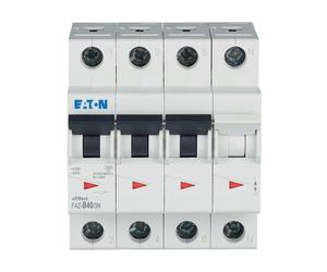 Eaton FAZ 40A 3P+N B-Curve MCB Circuit Breaker - 278953