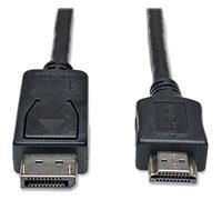 Eaton DisplayPort to HDMI Cable Adapter, DP to HDMI, Male-to-Male, 1080P HD Resolution, Black, 3 Feet / 0.9 Meters (P582-003)