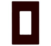 Eaton PJS26B Mid-Size Polycarbonate 1-Gang Screwless Decorator Wallplate, Brown