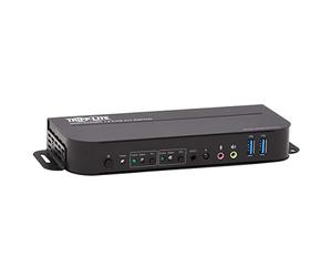 Eaton Tripp Lite 2-Port DisplayPort/USB KVM Switch - 4K 60 Hz, HDR, HDCP 2.2, IR, DP 1.4, USB Sharing, USB 3.0 Cables (B005-DPUA2-K)
