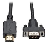 Eaton Tripp Lite HDMI-to-VGA Adapter Cable P566-003-VGA - 3ft Active Converter, 1080p/1920×1200 Support, Plug-and-Play Display Connectivity, Low-Profile HD15, EMI-Shielded, Black (B071JYJXGF)