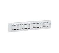 Eaton Tripp Lite Series 48-Port Patch Panel for PoE Applications, Cat5/Cat5e/Cat6, Type 4 PoE++ (4PPoE), RJ45 Ethernet, 2U Rackmount, White, TAA Compliant, Life Manufacturer's Warranty (N252-P48-WH)