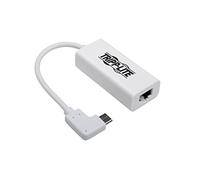 Eaton Tripp Lite U436-06N-GBW-RA - USB-C to Gigabit Ethernet adapter, 10/100/1000 Mbps for fast wired connectivity, right-angle design for tight spaces, plug-and-play ease, white (B07QPJ6Y4J)