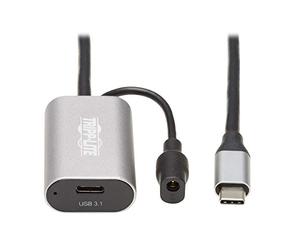 Eaton Tripp Lite USB-C Active Extension Cable U330-05M-C2C - 5m 5Gbps Data-Only Extender with 770 mA Power Support, Reversible USB-C Plug, Daisy-Chain to 10 m, Black/Grey (B07YZRX3RQ)