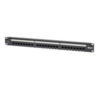 Eaton Cat6 24-Port PoE+ Patch Panel, RJ45 Ethernet, 1U Rackmount, EIA/TIA 568A/B Wiring Standards for 110 & Krone Terminations, Black (N252-P24)
