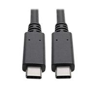 Tripp Lite USB-C Cable U420-003-G2-5A - USB 3.2 Gen 2 10Gbps, 5A/100W, Thunderbolt 3, 3 ft