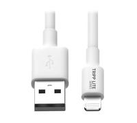 Eaton USB-A to Lightning Charging & Data Cable, MFi Certified for iPhone, iPad & iPod - White, 3 Feet / 1 Meter (M100-003-WH)