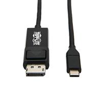 Eaton USB-C to DisplayPort Cable Adapter, Thunderbolt 3 DisplayPort Cable Adapter, Gen 1, Locking Connector, 4K @ 60 Hz Quality, Black, 6 Feet / 2 Meters (U444-006-DP-BE)