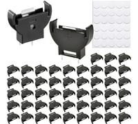 EatPitaya 50Pcs Battery Holder Coin Cell Button Socket Holder Case, Vertical Coin Cell Button Battery Case with 3 Pin Dip Type Black CR2025 CR2016 CR2025 CR2016 (Black)