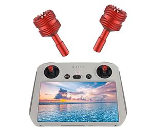 EatPitaya Controller Stick for DJI Mini 3 Pro,Metal Aluminium Joystick Thumb Replacement Rocker Ergonomic Design for DJI Mini 3 Pro RC Drone Controlle Accessories (Red)