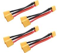 EatPitaya XT60 Parallel Battery Connector Cable 1 Female to 2 Male Dual Extension Y Splitter, for DJI Phantom RC Mode Helicopter Quadcopter - 4Pcs