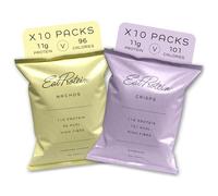 EatProtein - Protein Crisps - Low Calories, Keto Friendly - Healthy Snack (Pack of 20, Cheese Nacho & BBQ Bundle)
