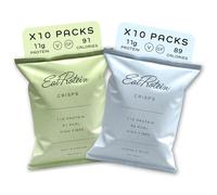 EatProtein Salt & Vinegar and Cheese & Onion Crisps Bundle 20 Pack | Low Calorie | High Protein | Keto Friendly Healthy Snack | Vegetarian & Gluten Free Options | Baked Low Fat Crisps
