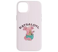 EATSALOTL RAMEN Pink Axolotl Eating Bowl Noodles Funny Meme Case for iPhone 14 Plus