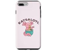 EATSALOTL RAMEN Pink Axolotl Eating Bowl Noodles Funny Meme Case for iPhone 7 Plus/8 Plus