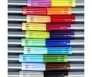 eatsleepdoodle Artist Set of 20 Original Doodle wash-Out Fabric pens - Double-Ended felt tips in Handy Storage Box