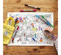eatsleepdoodle Fairytale & Legends Colouring Placemat, 10pk Wash Out Pens