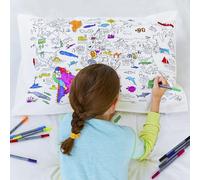 eatsleepdoodle World Map Washable Colouring Pillowcase, 10pk Wash Out Pens