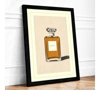 Eau de Eau Vintage Framed Wall Art Print A4 Black