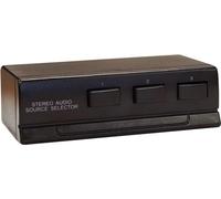 EAUDIO 3 Way AV Stereo Audio Source Selector Switch With Push Buttons And Phono Inputs And Outputs For Use With CD Players, Media players.