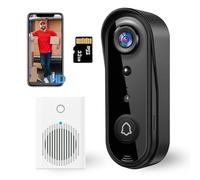 Eaula Videns 2K Video Doorbell Camera Wireless with Full-Body View & AI Detection - Night Vision, PIR Motion Alerts, Built-In Chime, IP65 Weatherproof, 32GB SD Card &cloud storage，No Monthly Fee