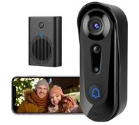 Eaula Videns Video Doorbell Camera Wireless with AI Detection - Night Vision, PIR Motion Alerts, Built-In Chime, IP65 Weatherproof, cloud storage (J3)