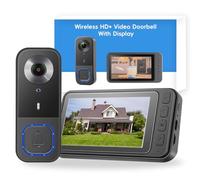 Eaula Videns Wireless Video Doorbell Camera, 4.5" IPS Display, 170° Wide Angle, Night Vision, Two-Way Audio, IP65 Waterproof, No App & No Monthly Fee