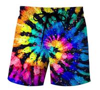 Eauptffy Swimming Trunks Men's 3D Print Swimming Shorts Men's Neon Colours Swimming Trunks Men's Short Hawaiian Swimming Shorts Men's Short Colourful Swimming Shorts Men's Funny Colour Gradient