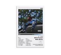 EaUso J Cole 2014 Forest Hills Drive Poster Poster Decorative Painting Canvas Wall Posters And Art Picture Print Modern Family Bedroom Decor Posters 12x18inch(30x45cm)