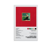 EaUso Kanye West Poster - My Beautiful Dark Twisted Fantasy Decorative Canvas Wall Art 12x18inch(30x45cm)