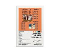 EaUso Kanye West The Life Of Pablo Music Album Poster Decorative Painting Canvas Wall Posters And Art Picture Print Modern Family Bedroom Decor Posters 12x18inch(30x45cm)