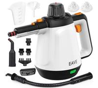 EAVE Handheld Steam Cleaner, 110℃ Steam Cleaner for Efficient Stain Cleaning, Versatile Steam Cleaner Handheld with 10 Accessories & 5m Cable, Multi-Purpose for Kitchen, Sofa, Car, Chemical-Free (WH)