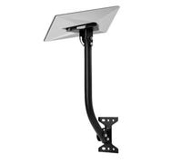 Eave Mount Bracket for with Adjustable Curved Metal Arm Wall Base and Hardware for Outdoor Installation Garden Light