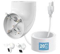 Eave Mount with Power Cable for Ring Floodlight Cam Wired Plus/Pro, Ring Floodlight Cam Pro (2nd Gen) and Blink/Google Nest/Wyze/Roku Floodlight Camera Mounting Bracket with 20ft Charging Cable
