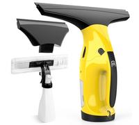 Eave Window Vac Cleaner Kit, Upgraded Cordless Window Vacuum with 17cm & 28cm Suction Nozzles, Electric Window Cleaner with 40min Battery Life and 270ml Water Tank, Suitable for Windows, Mirrors