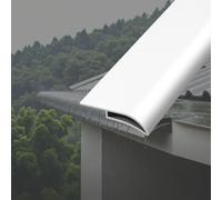 Eaves Tray White Eaves Drip Edge, 20, 30, 40, 50 mm, Protruding Width, Metal Rain Deflector for Windowsill, Drip Line, 1, 3, 5, 10 Pieces (3 Pieces, W L 30 mm x 120 cm)