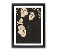 Eavesdropping By Walter Gramatte Classic Painting Framed Print | A3 Black Framed Wall Art | Ready to Hang | Classic Historical Picture | Living Room Bedroom Lounge Office