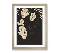 Eavesdropping By Walter Gramatte Classic Painting Framed Print | A4 Oak Framed Wall Art | Ready to Hang | Classic Historical Picture | Living Room Bedroom Lounge Office