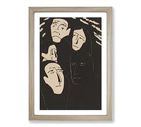 Eavesdropping by Walter Gramatte Framed Print | A2 Oak Framed Wall Art | Ready to Hang | Modern Nature Picture | Living Room Bedroom Lounge Office