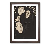 Eavesdropping by Walter Gramatte Framed Print | A2 Walnut Framed Wall Art | Ready to Hang | Modern Nature Picture | Living Room Bedroom Lounge Office