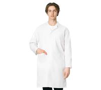 EAVUYIS White Laboratory Coat Women Men Laboratory Cotton Medical Long Sleeves Nurse Shirts Work with Buttons for School Hospital Cosplay