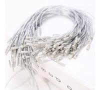 Eawfgtuw 100pcs Christmas Ornament Hangers with Snap Fasteners Precut Polyester Hanging Strings 20cm Length for Christmas Baubles Tree Decorations(Silver)