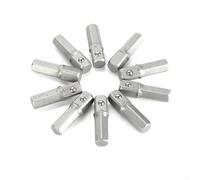 Eawfgtuw 10pcs 1/4" Hex Shank to 1/4" Square Drive Socket Adapter Converter, 25mm Long, Chrome Vanadium Steel for Drill Chuck, Spring-Loaded Ball Bearing
