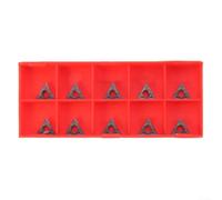 Eawfgtuw 10Pcs TCMT 731 Indexable Carbide Inserts C6 Grade for 1/4 & 5/16 in Turning Tools, 2mm Thick, 10mm Side, Semi-Finishing Cutting Steel Cast Iron Stainless Steel