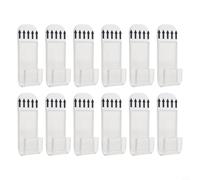 Eawfgtuw 12Pcs Vinyl Record Wall Mount Acrylic Shelves, Transparent Self-Holders for LP Album Display and Storage, Space-Saving Wall Hangers for Home(Transparent)